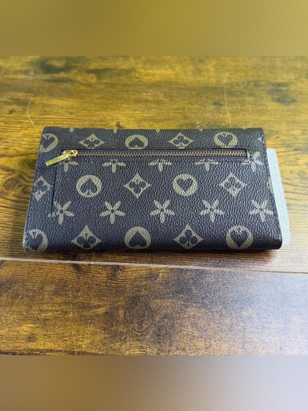 Brown Monogram-Pattern Envelope Styled Wallet - Picture 2 of 6